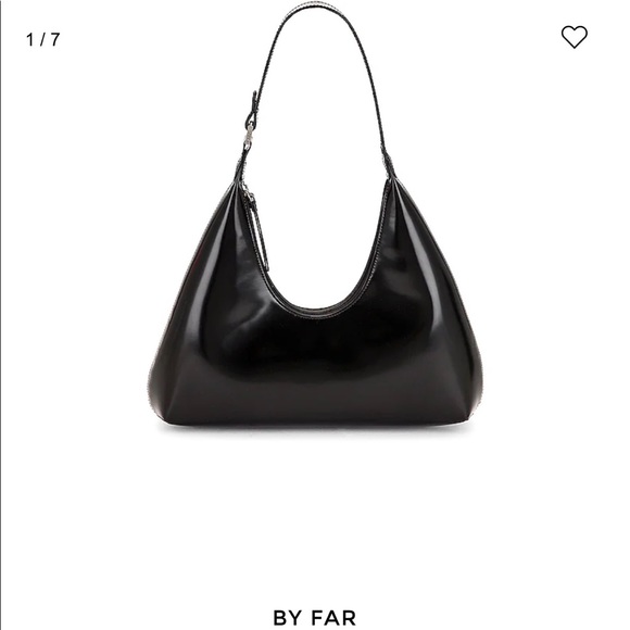 BY FAR AMBER SEMI PATENT LEATHER BAG IN BLACK - Picture 1 of 1